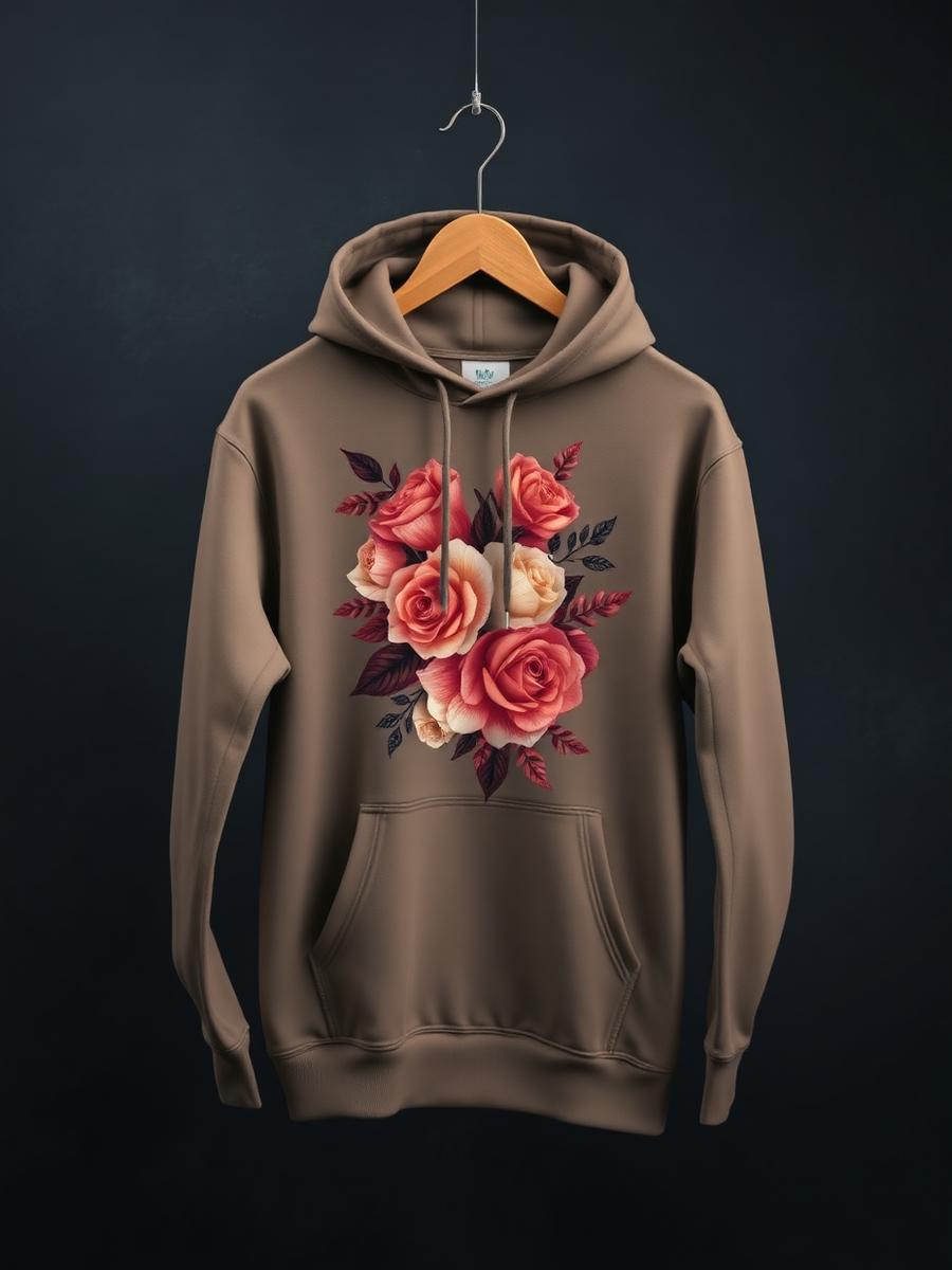 Custom floral hoodie